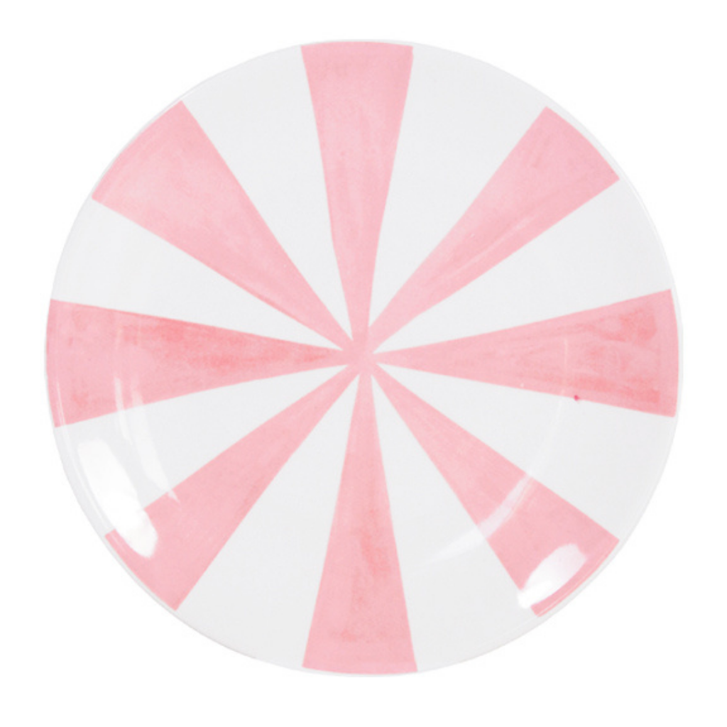 Blond Amsterdam Gebaksbord Even Bijkletsen Pink Stripes 18 cm