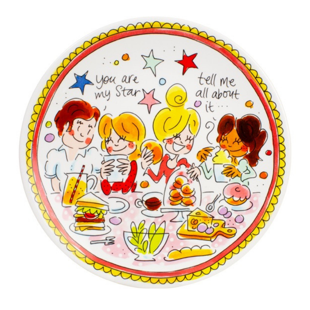 Blond Amsterdam Bord Even Bijkletsen Dark Pink 22 cm