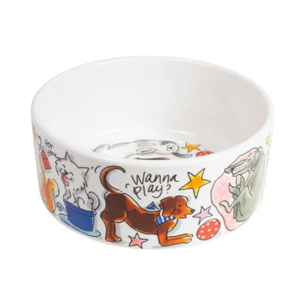 Blond Amsterdam Voerbak Dog love 15.5 cm