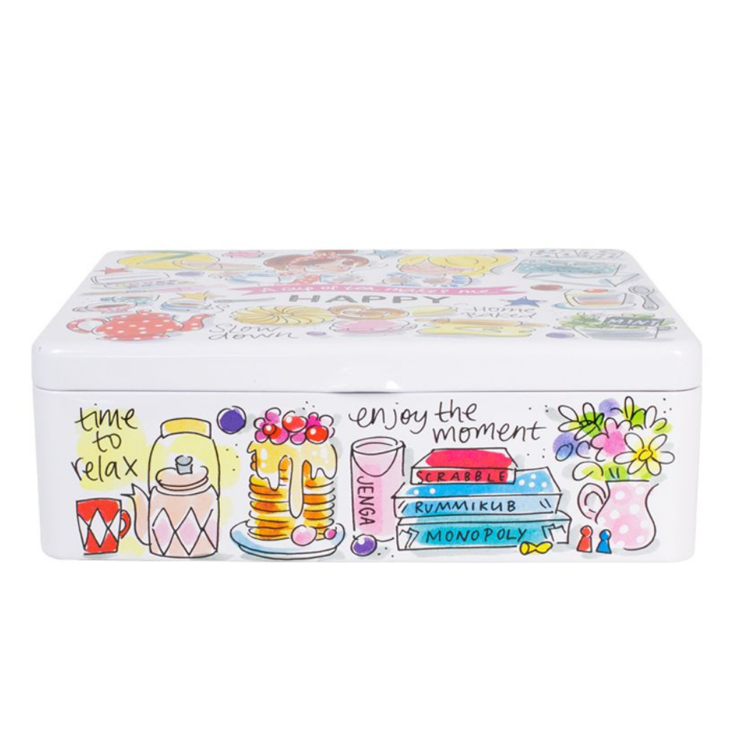 Blond Amsterdam Theeblik Happy Tea Party 20 x 15.5 x 6.5 cm