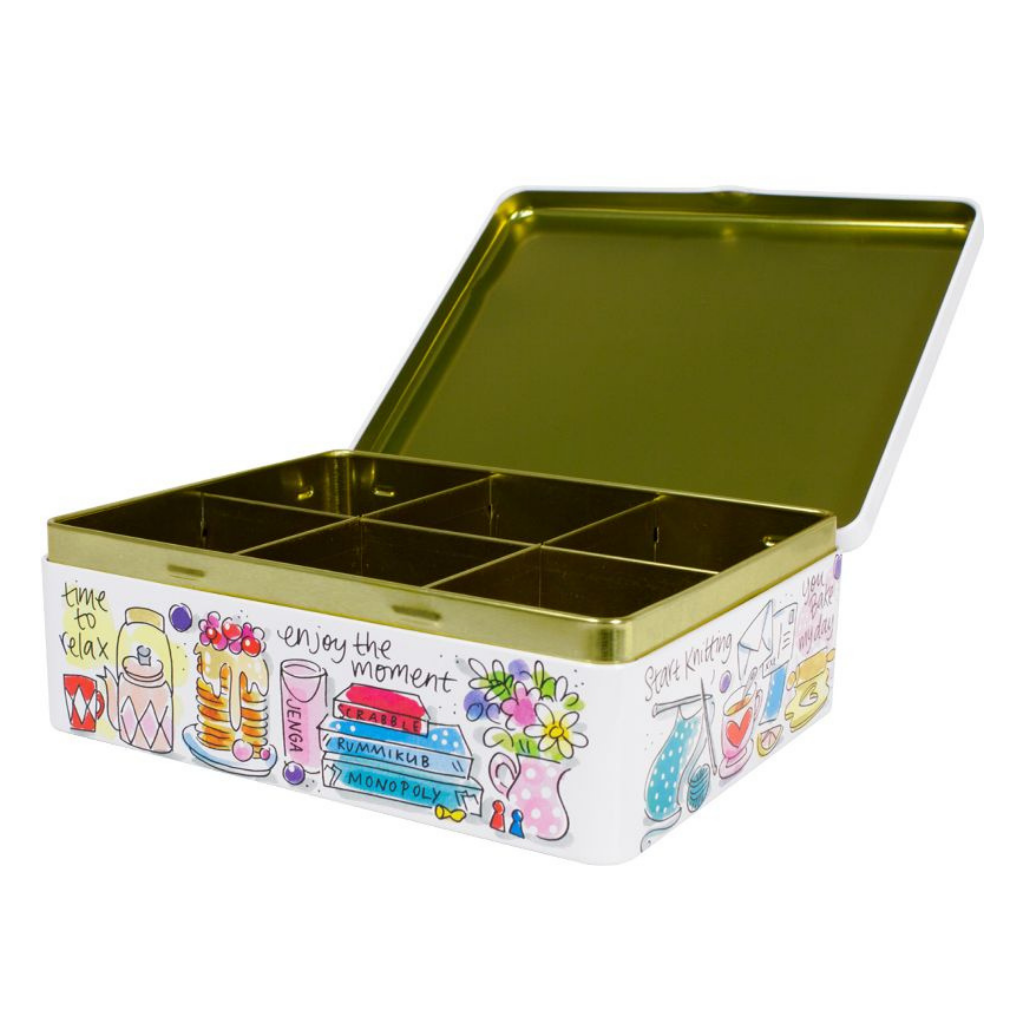 Blond Amsterdam Theeblik Happy Tea Party 20 x 15.5 x 6.5 cm