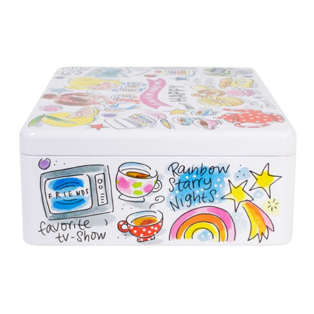 Blond Amsterdam Theeblik Happy Tea Party 20 x 15.5 x 6.5 cm