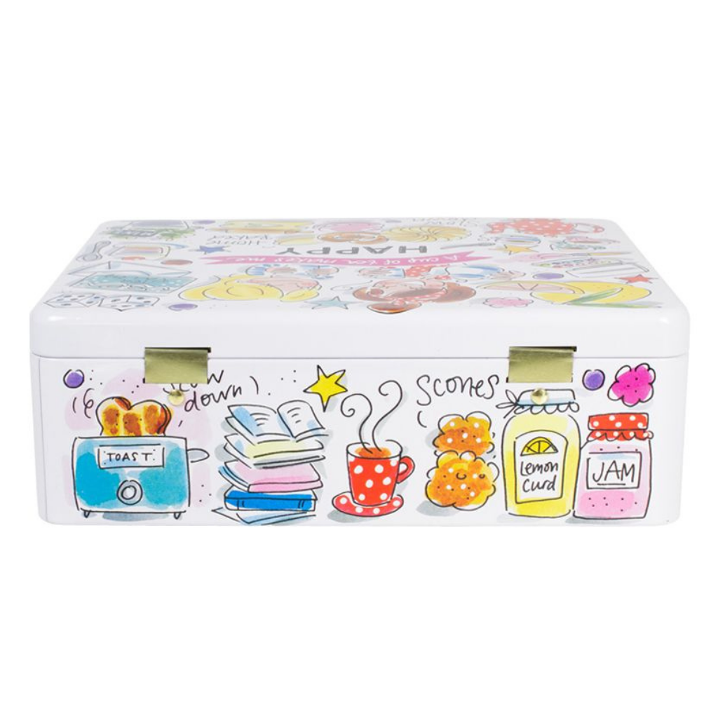 Blond Amsterdam Theeblik Happy Tea Party 20 x 15.5 x 6.5 cm