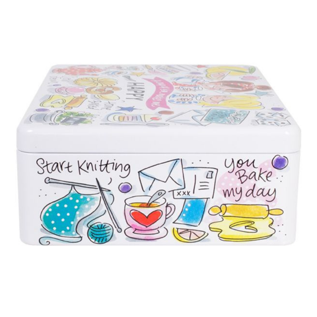 Blond Amsterdam Theeblik Happy Tea Party 20 x 15.5 x 6.5 cm