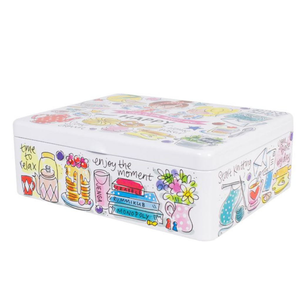 Blond Amsterdam Theeblik Happy Tea Party 20 x 15.5 x 6.5 cm