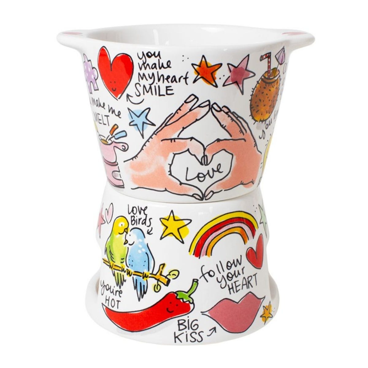 Blond Amsterdam Fondueset Love 16 x 10 x 13 cm