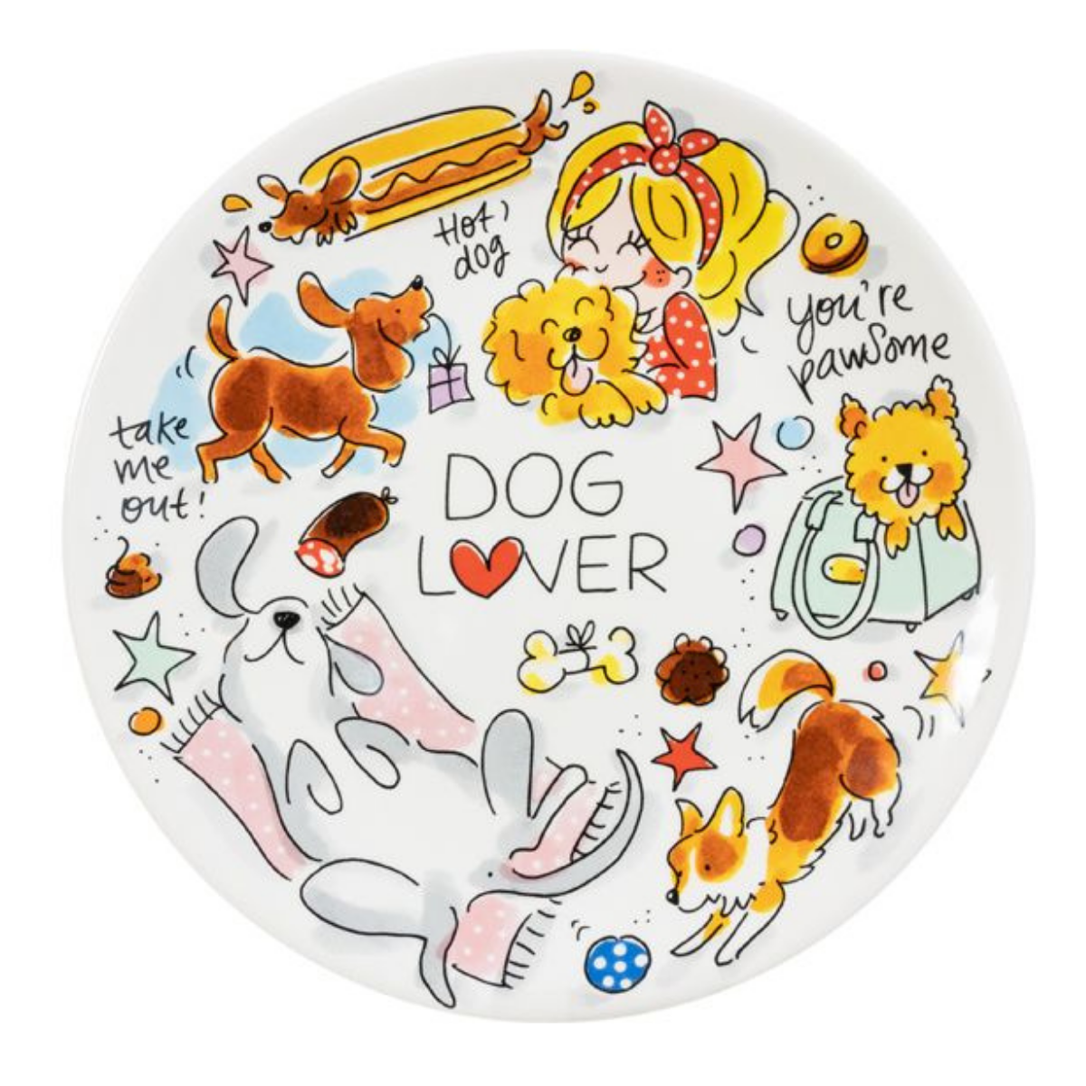Blond Amsterdam Bord Dier Dog Lover 22 cm