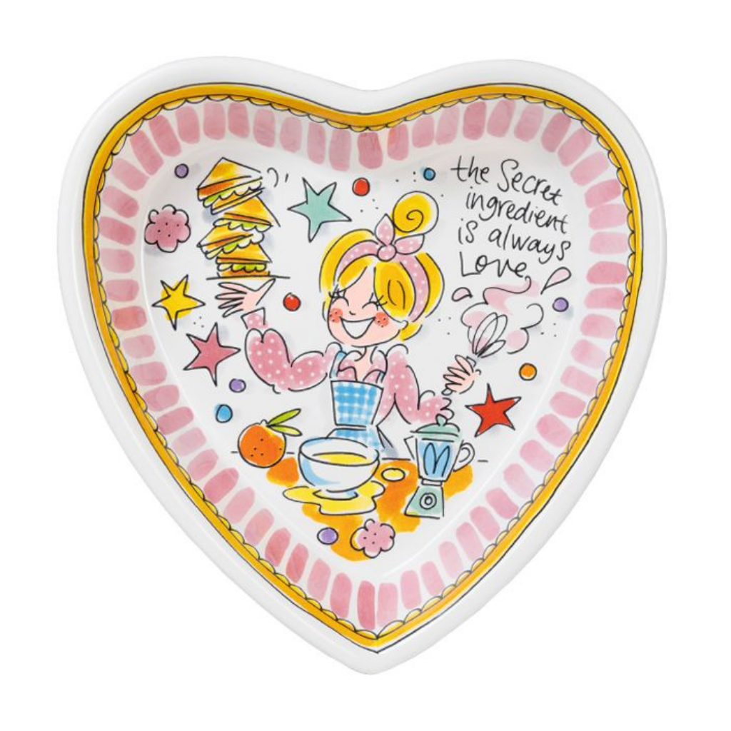 Blond Amsterdam Schaal Even Bijkletsen Heart 22 cm