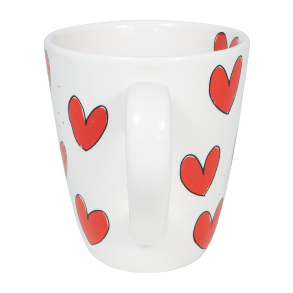 Blond Amsterdam Mok Even Bijkletsen Mok Red Hearts 0.35 L