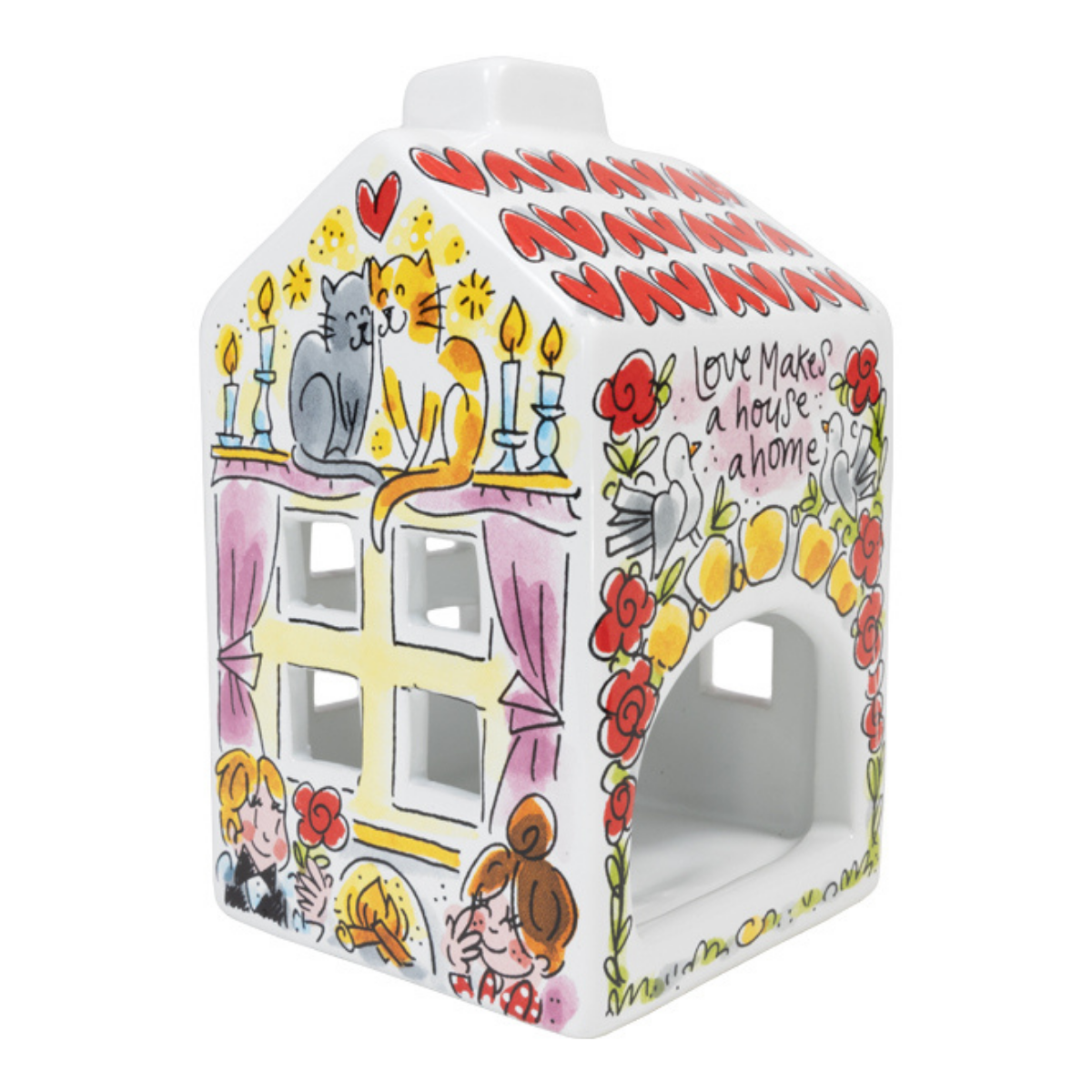 Blond Amsterdam Waxinelichthouder Love 8 x 8 x 14 cm