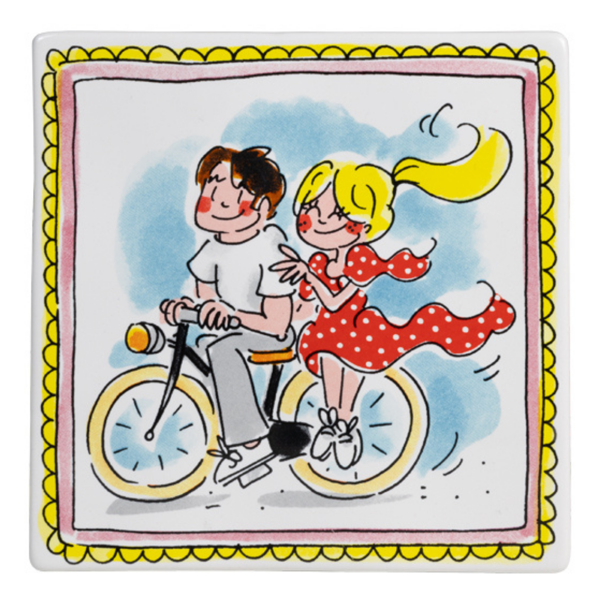 Blond Amsterdam Tegel Even Bijkletsen Couple 13 x 13 cm