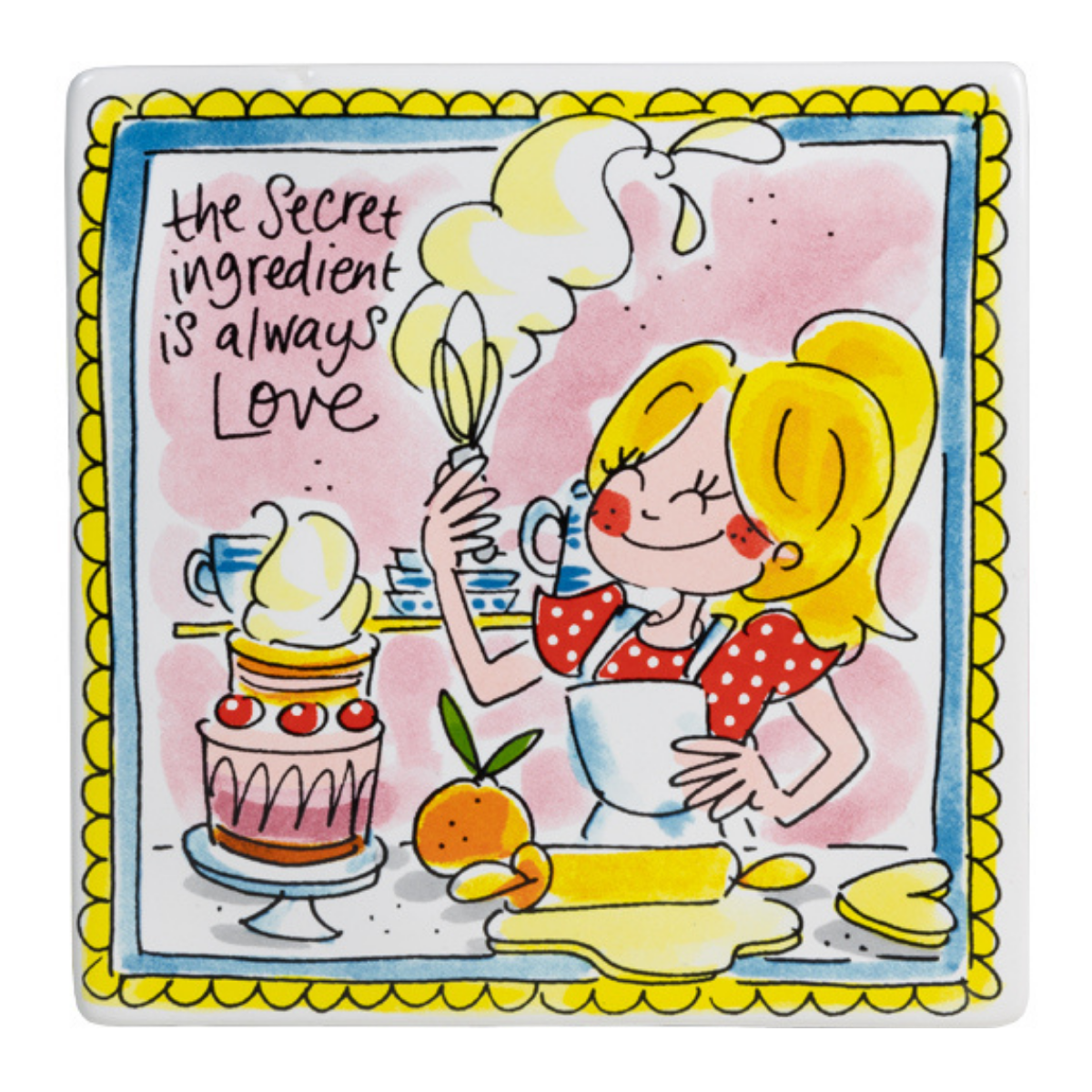 Blond Amsterdam Tegel Even Bijkletsen Cooking 13 x 13 cm