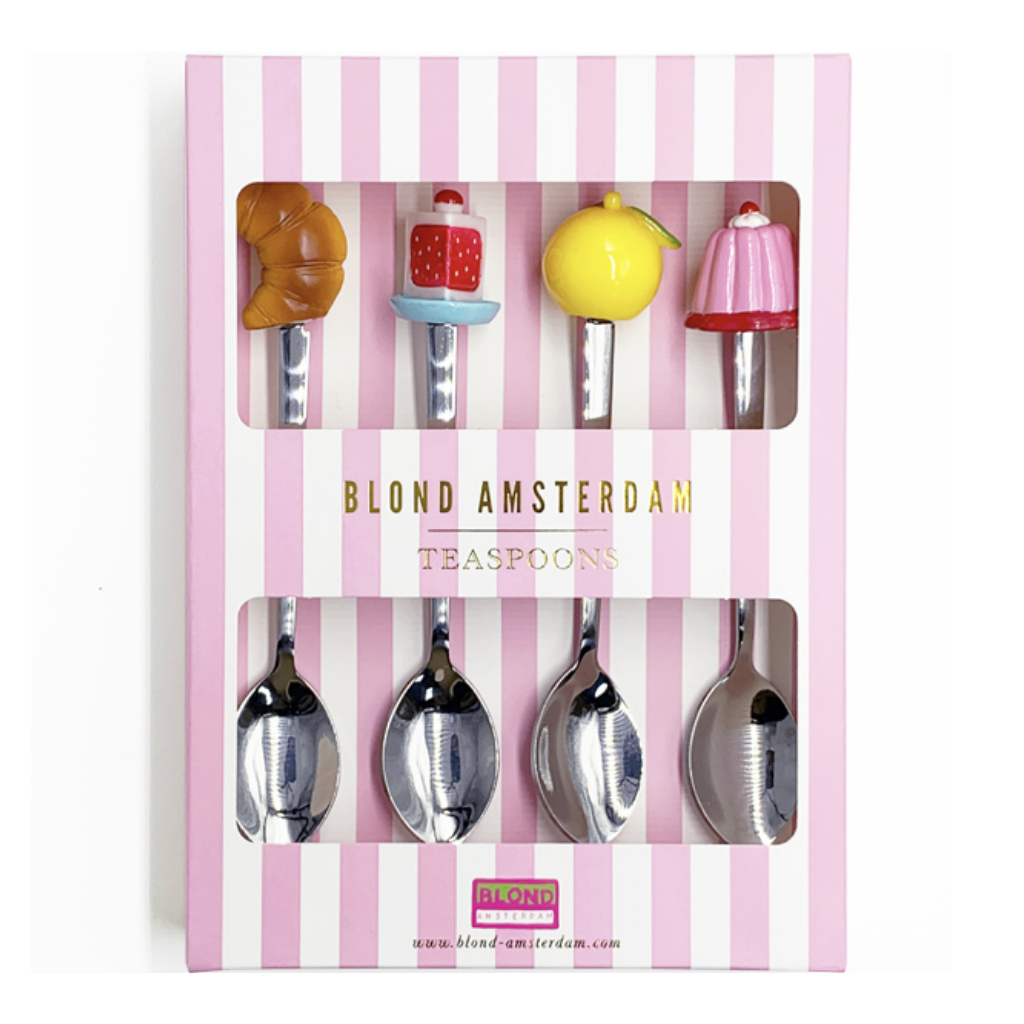 Blond Amsterdam Theelepels Even Bijkletsen 4 stuks