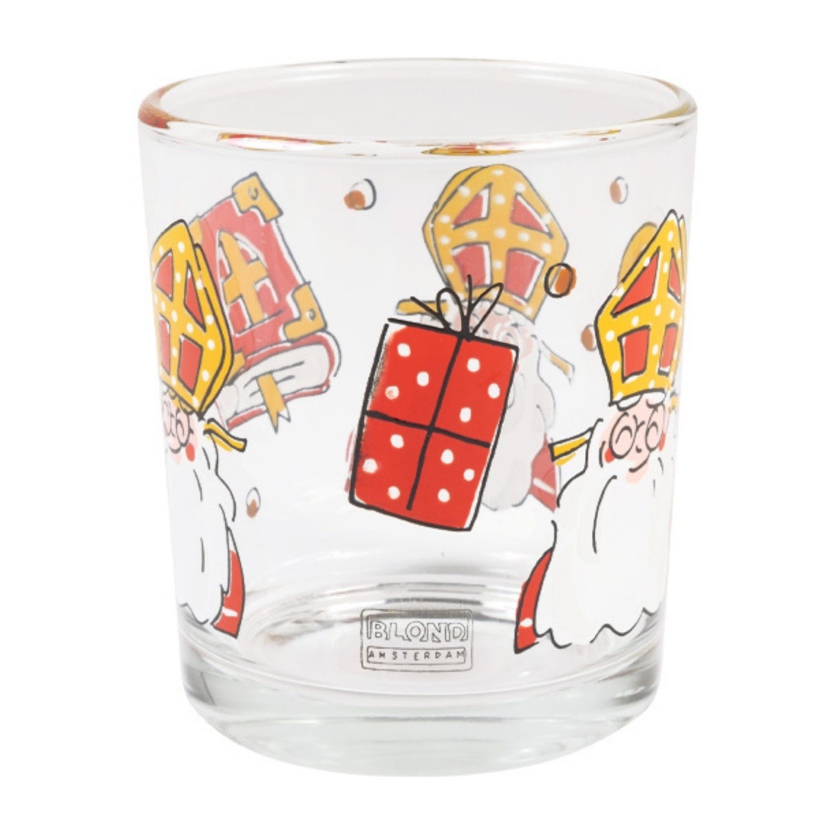 Blond Amsterdam Glas Sinterklaas Sint 7 x 8 cm