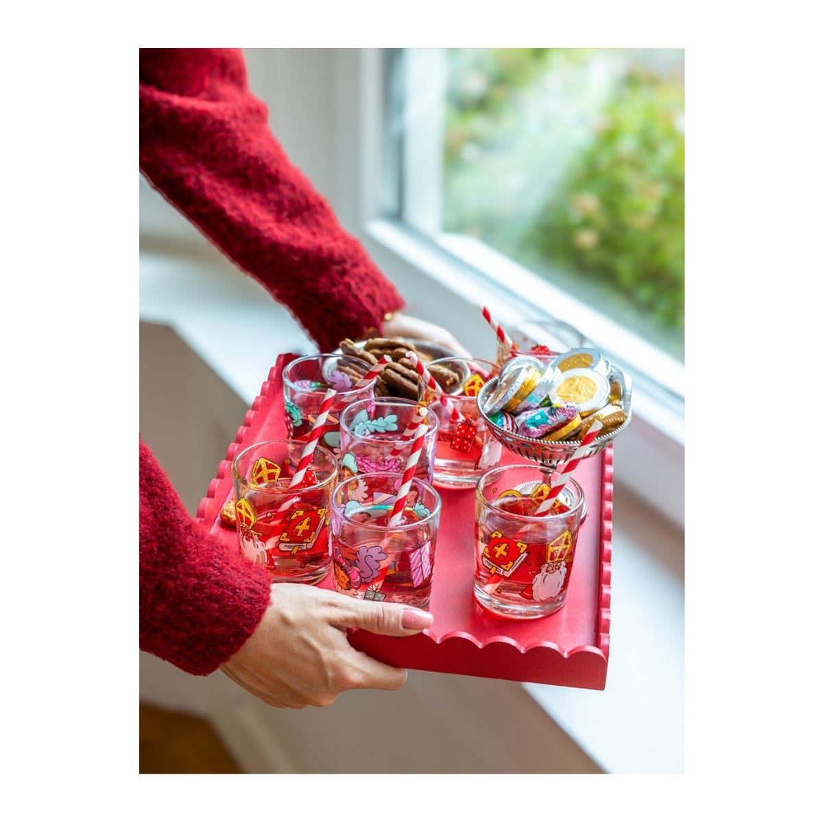 Blond Amsterdam Glas Sinterklaas Piet 7 x 8 cm