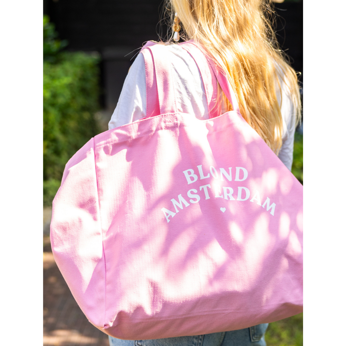 Blond Amsterdam Shopper XL Even Bijkletsen Canvas