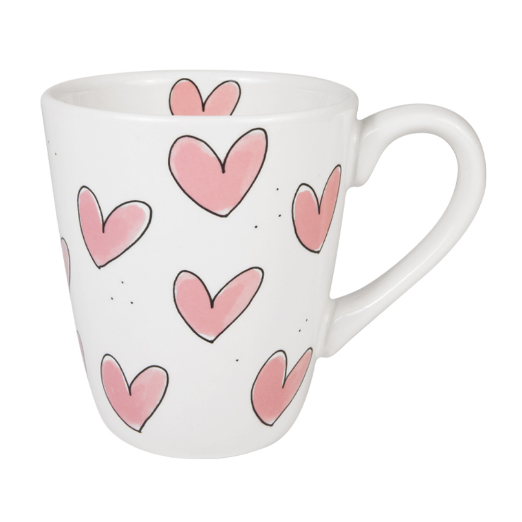 Blond Amsterdam Mok Even Bijkletsen Pink Hearts 0.35 L