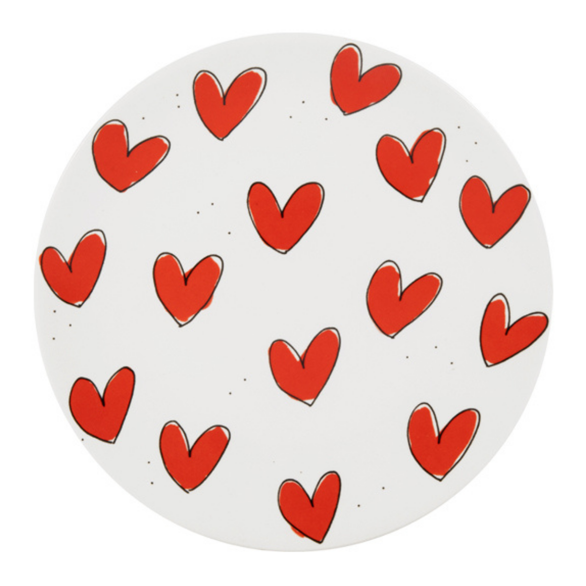 Blond Amsterdam Gebaksbord Love Hearts 18 cm