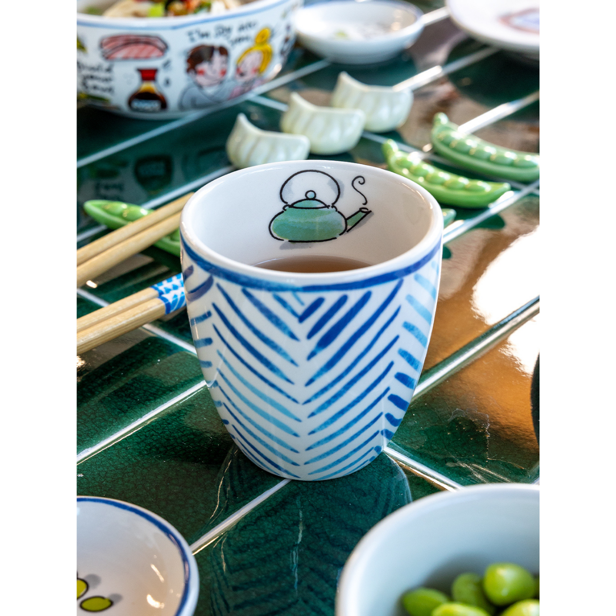 Blond Amsterdam Minimok Sushi Blue Stripes 0.2 L