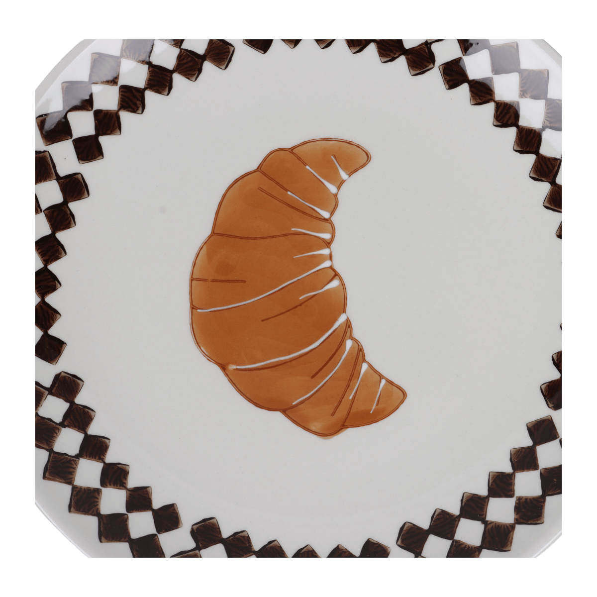 De Bosrand Bord Croissant Keramiek Bruin 20.5 cm