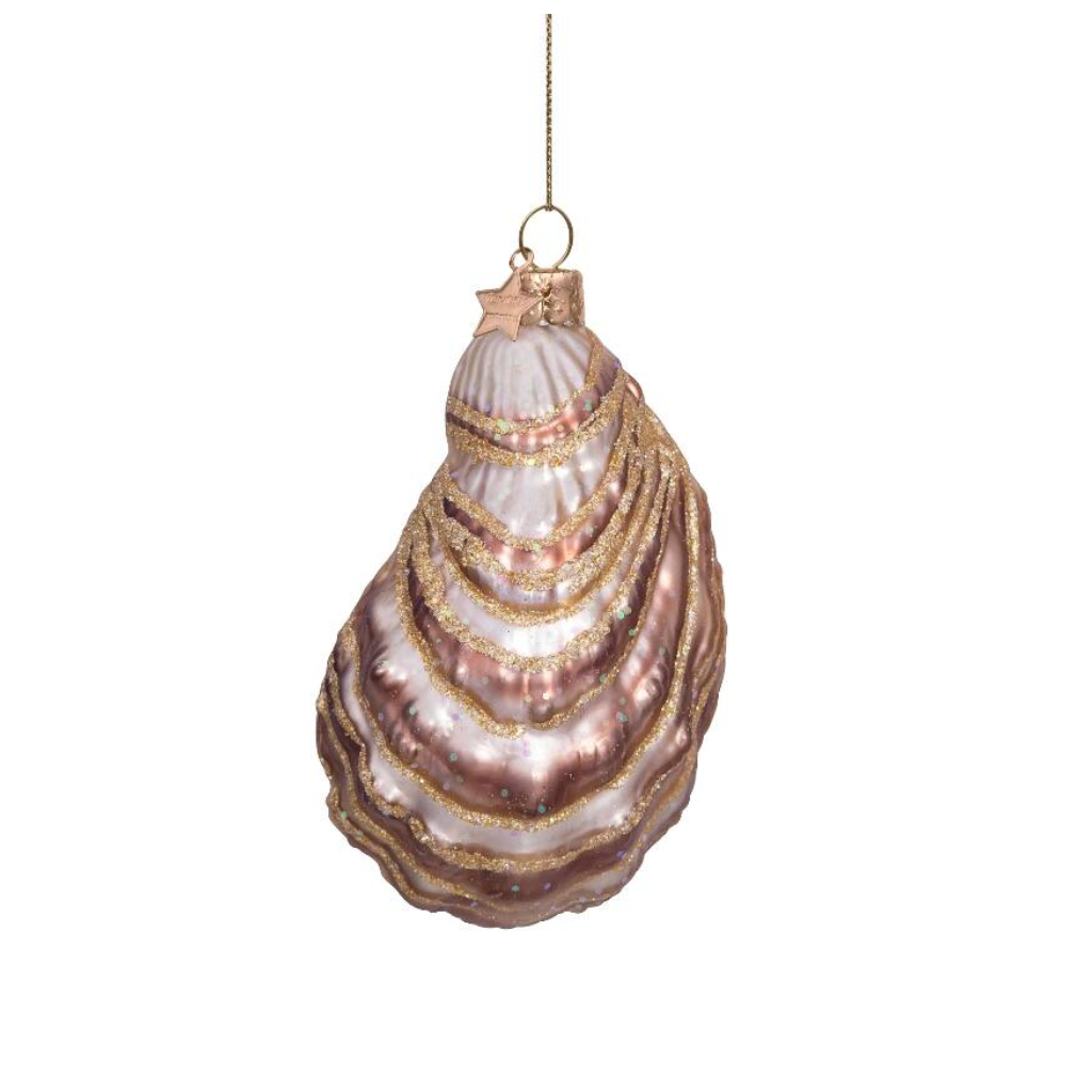 Vondels Kersthanger oester ecru 10 cm