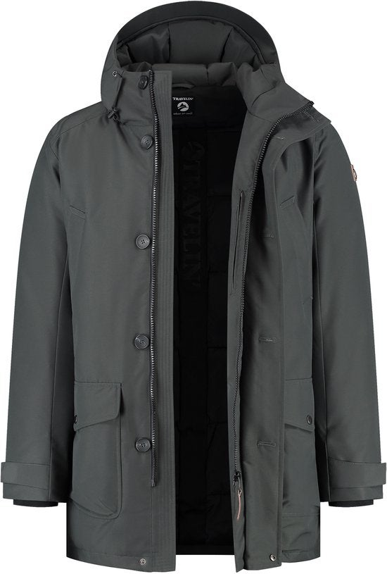 Travelin' Olav men dark grey Parka