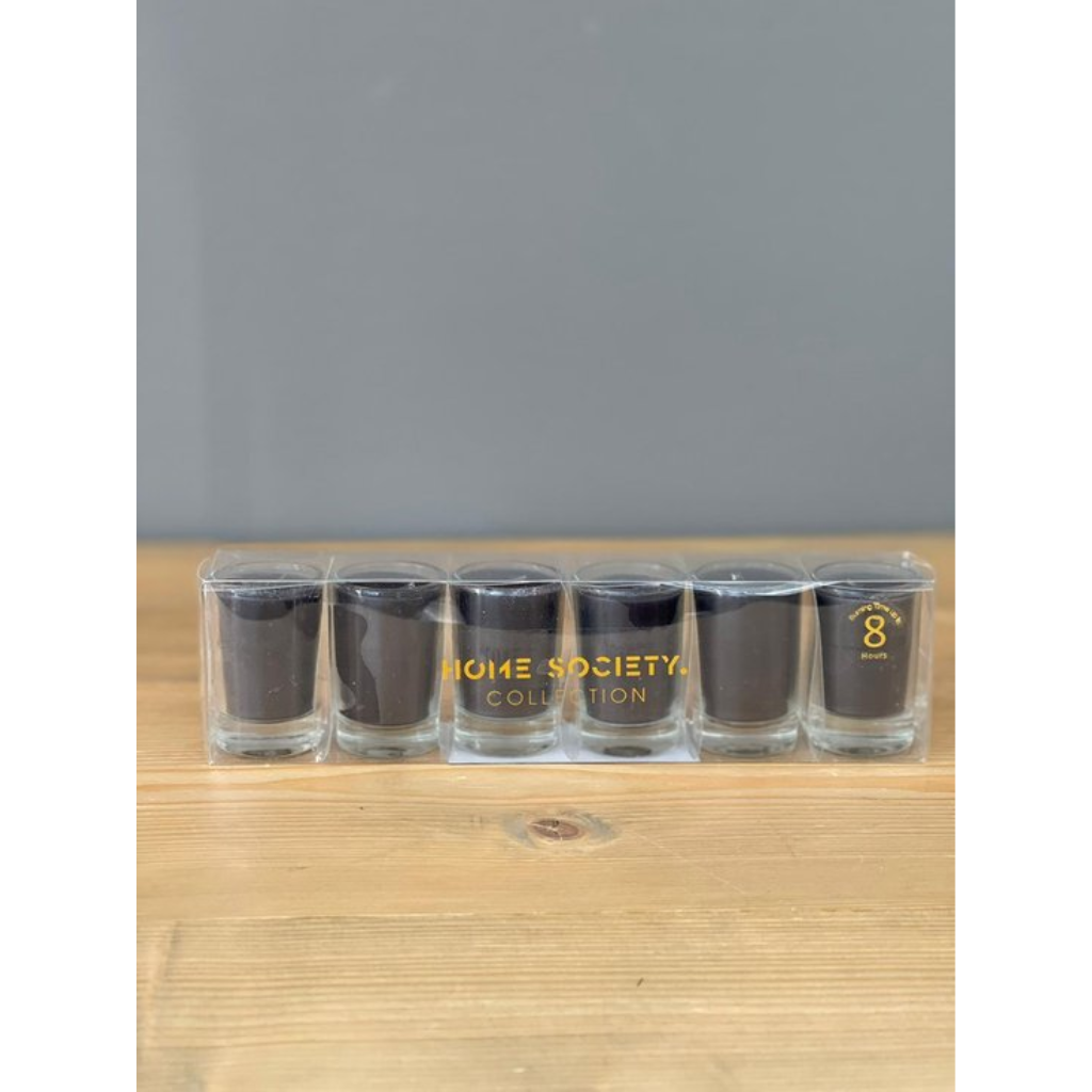 Home Society Minikaarsjes Votive zwart 6 stuks