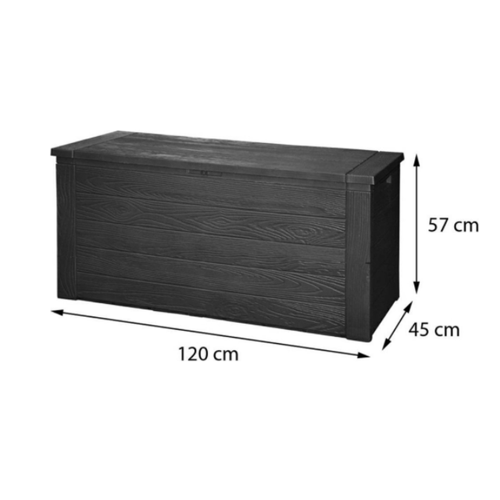 Pro Garden Kussenbox Zwart 300 L 57 x 45 x 120 cm