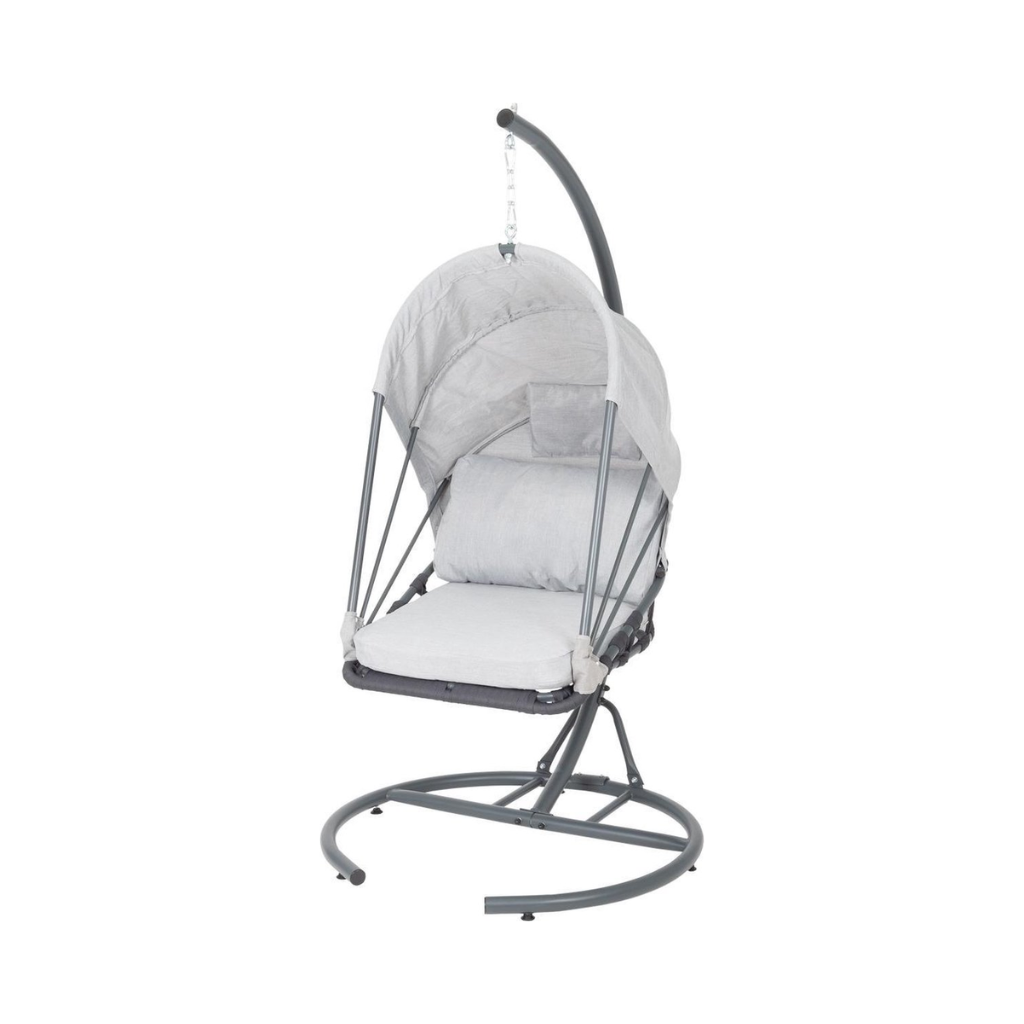 De Bosrand Hangstoel Antraciet Opvouwbaar kussen 80 x 67 x 195 cm