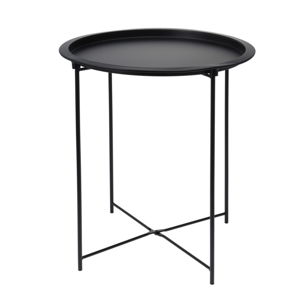 De Bosrand Bijzettafel Rond Zwart 47 x 51 cm