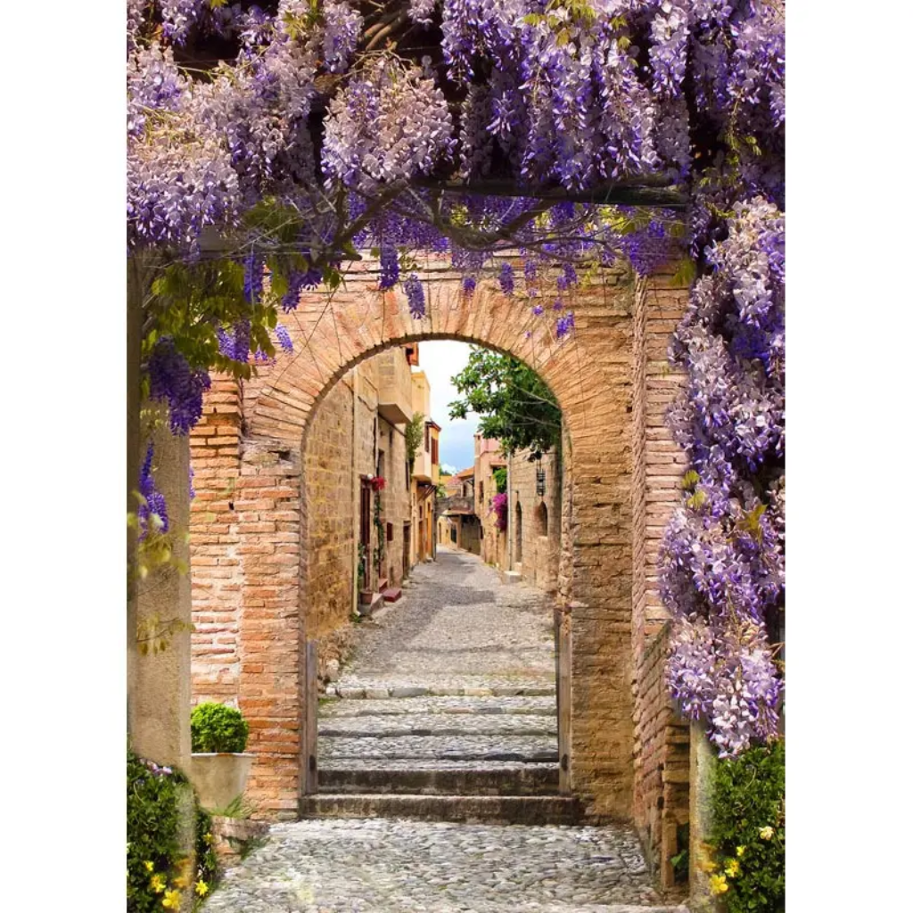 Tuinposter XL Doorkijk Blauwregen 117 x 163 cm