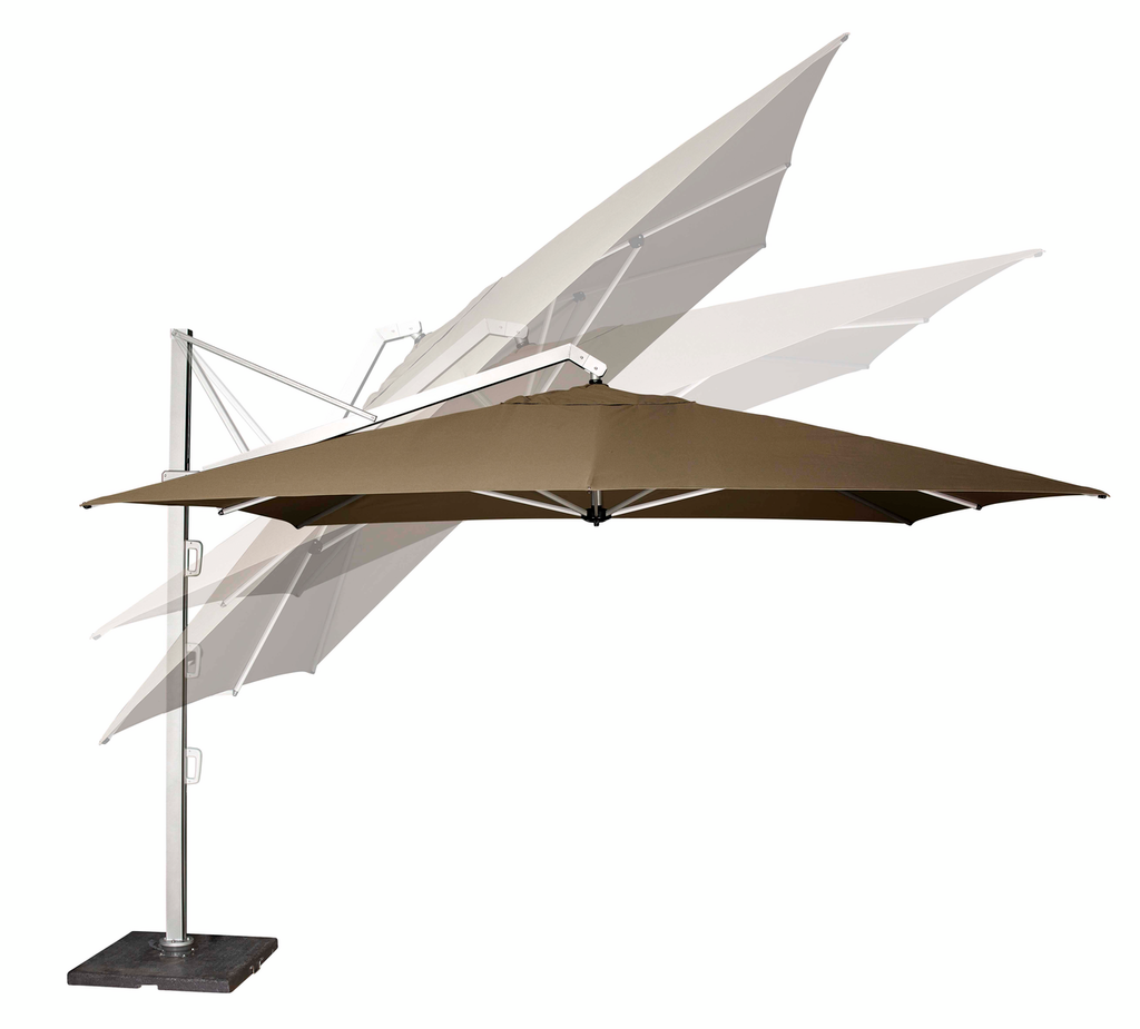 Platinum Zweefparasol Icon T¹ Faded black Rechthoek 400 x 300 cm