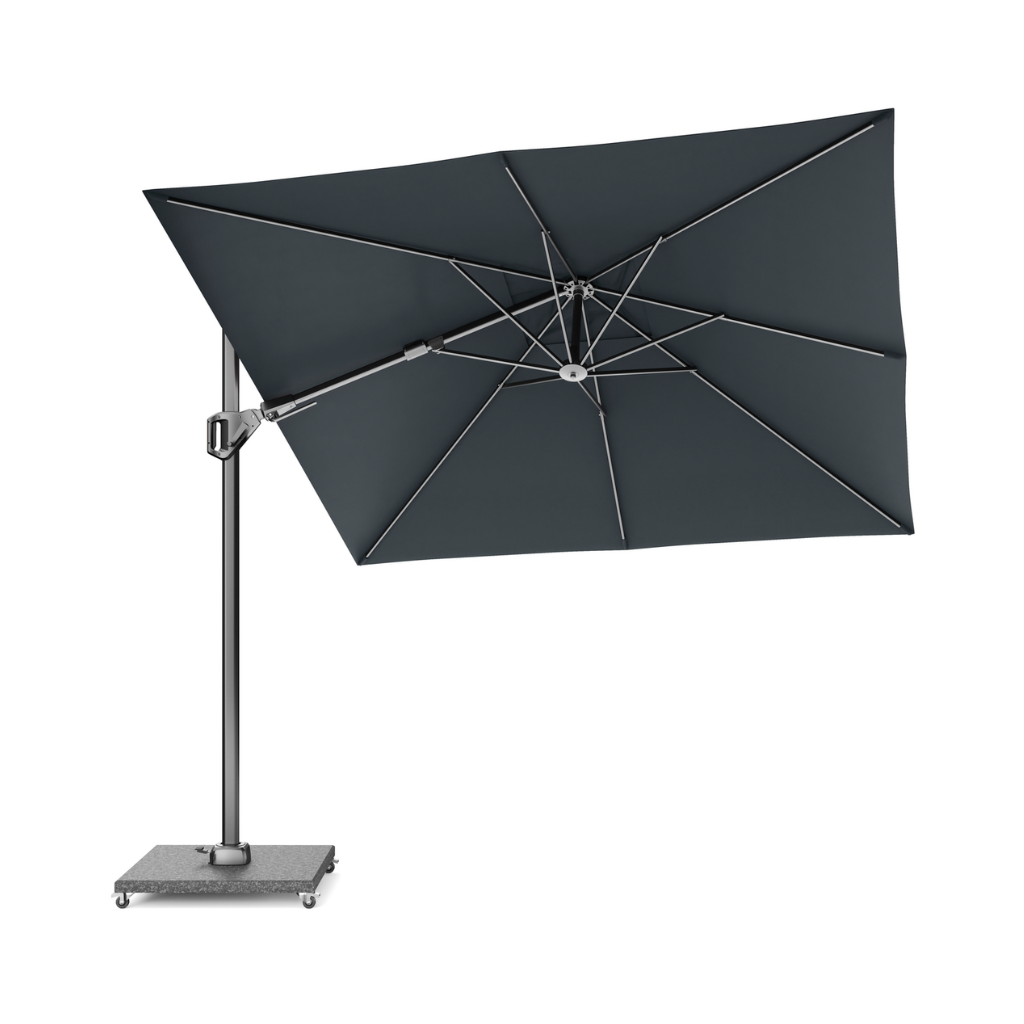 Platinum Zweefparasol Voyager T² Faded black Vierkant 270 x 270 cm