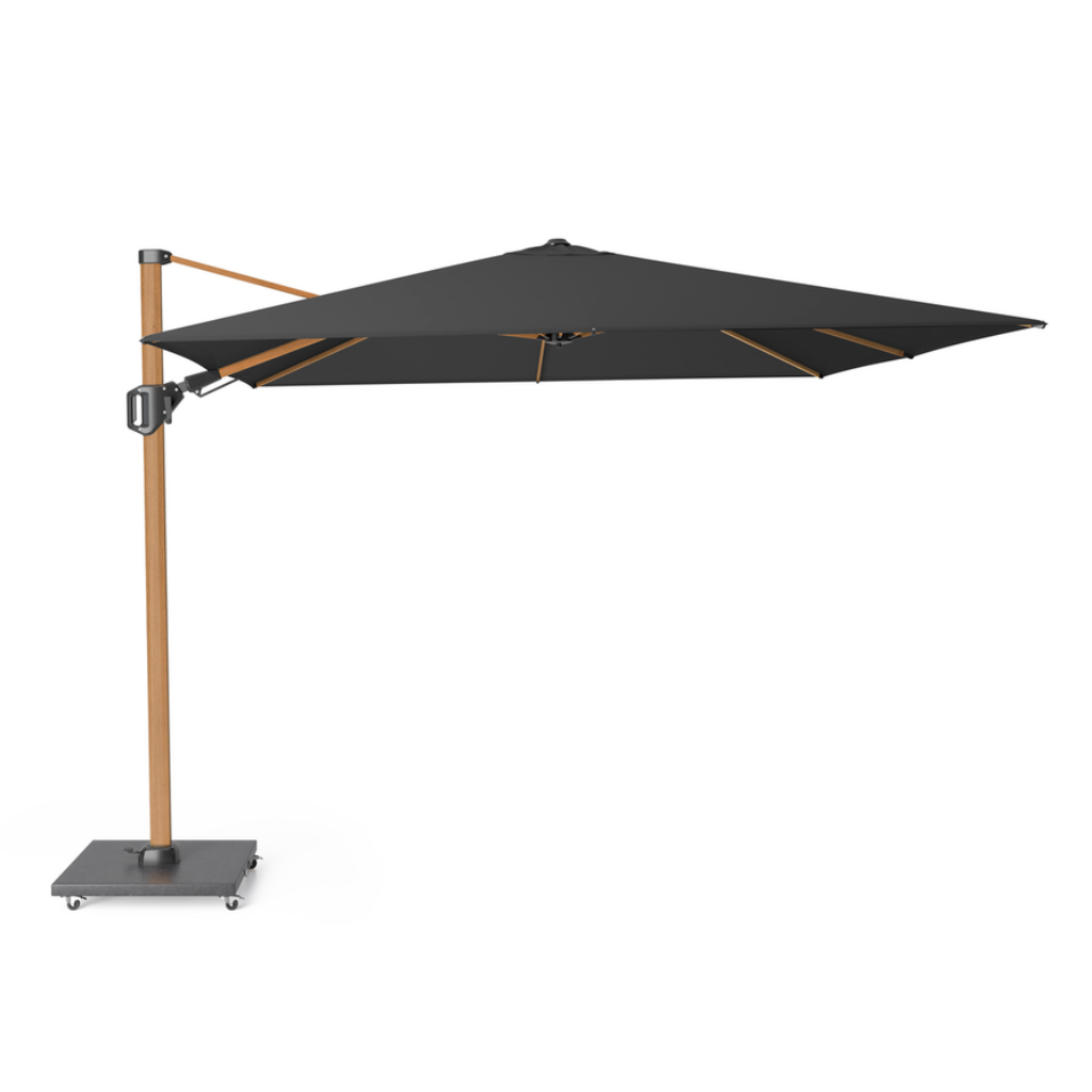 Platinum Zweefparasol Challenger T² premium Faded black 3 x 3 m