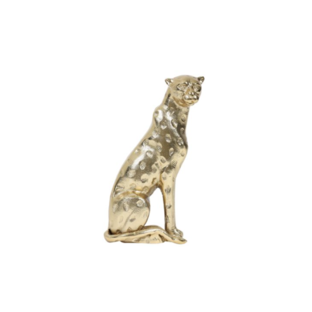 Vondels Kersthanger gouden panter met glitters 12 cm