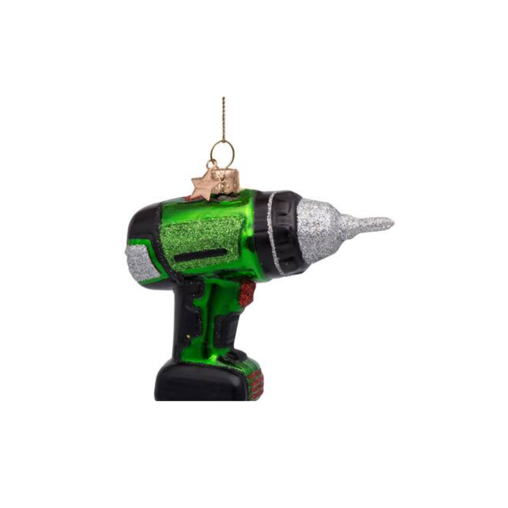 Vondels Kersthanger groene boormachine 8.5 cm