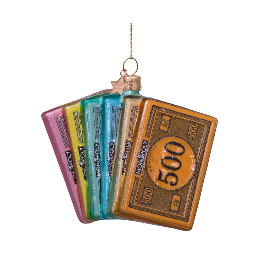 Vondels Kersthanger Monopoly geld 9 cm