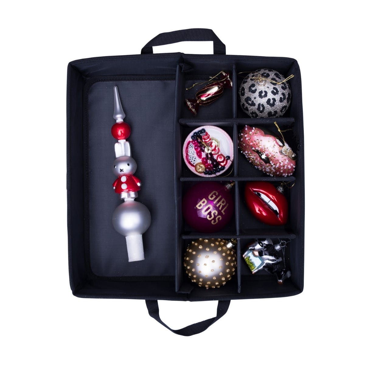 Vondels Kerstballen Opbergdoos Zwart