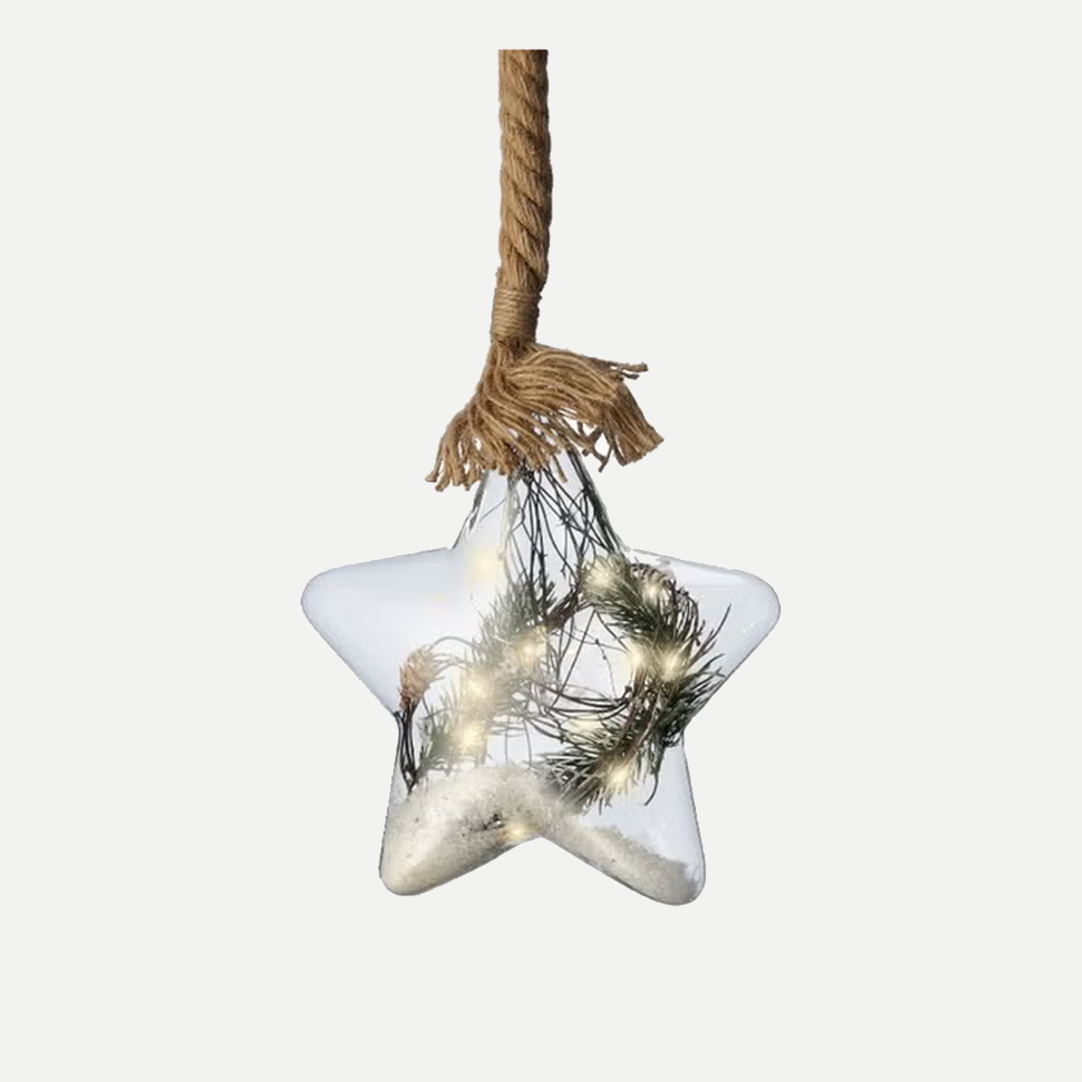 Lumineo Verlicht Kerstfiguur Micro Ster Warm Wit 15 Lampjes 20 cm