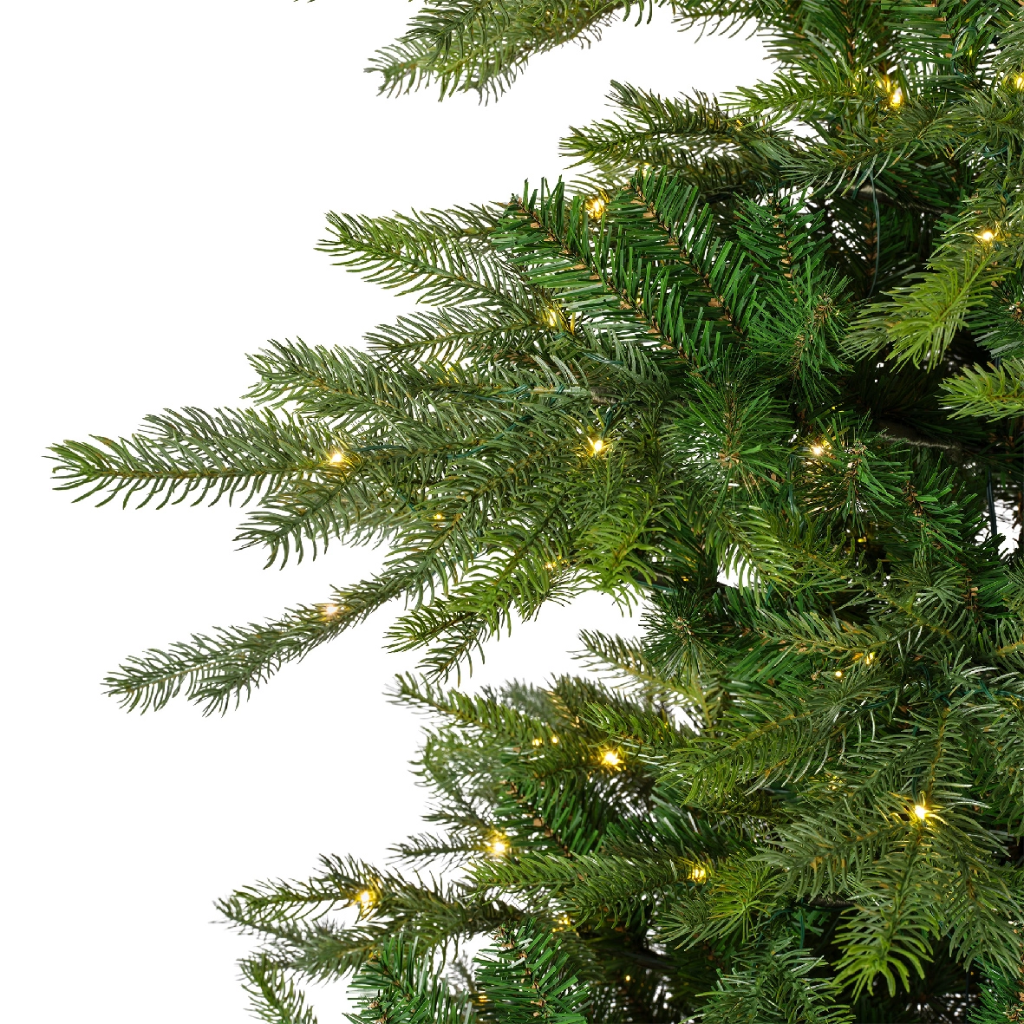 Everlands Kunstkerstboom Grandis Fir Groen met Verlichting 180 x 132 cm
