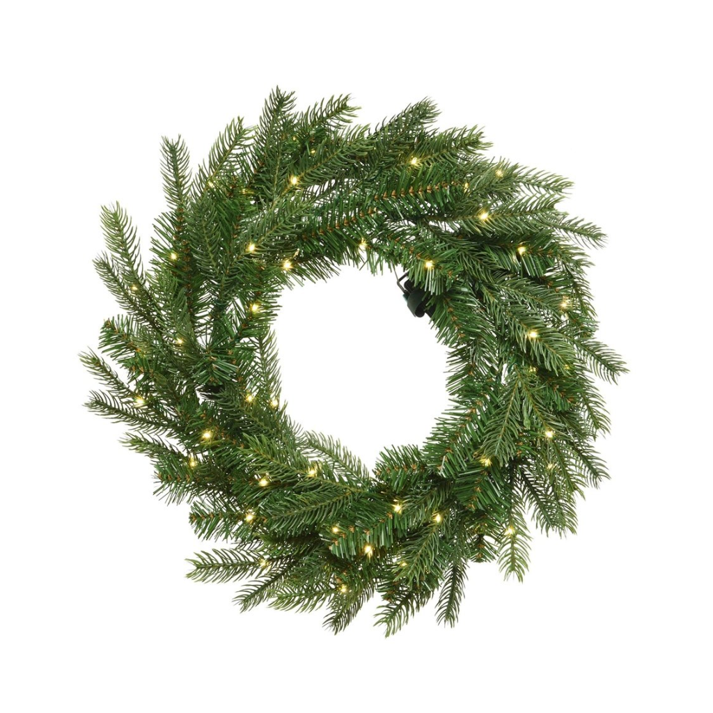 Everlands Grandis krans met verlichting 80 cm