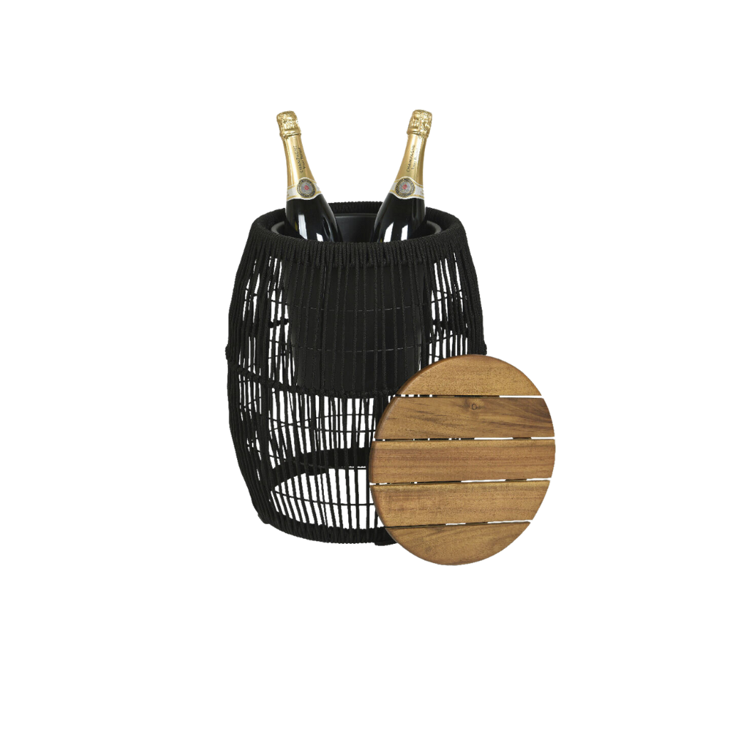 Outdoor Living Sidetable Seville Zwart 40 x 49 cm