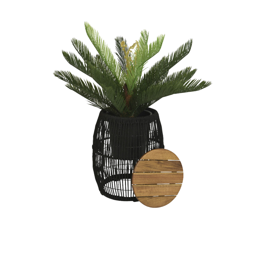Outdoor Living Sidetable Seville Zwart 40 x 49 cm