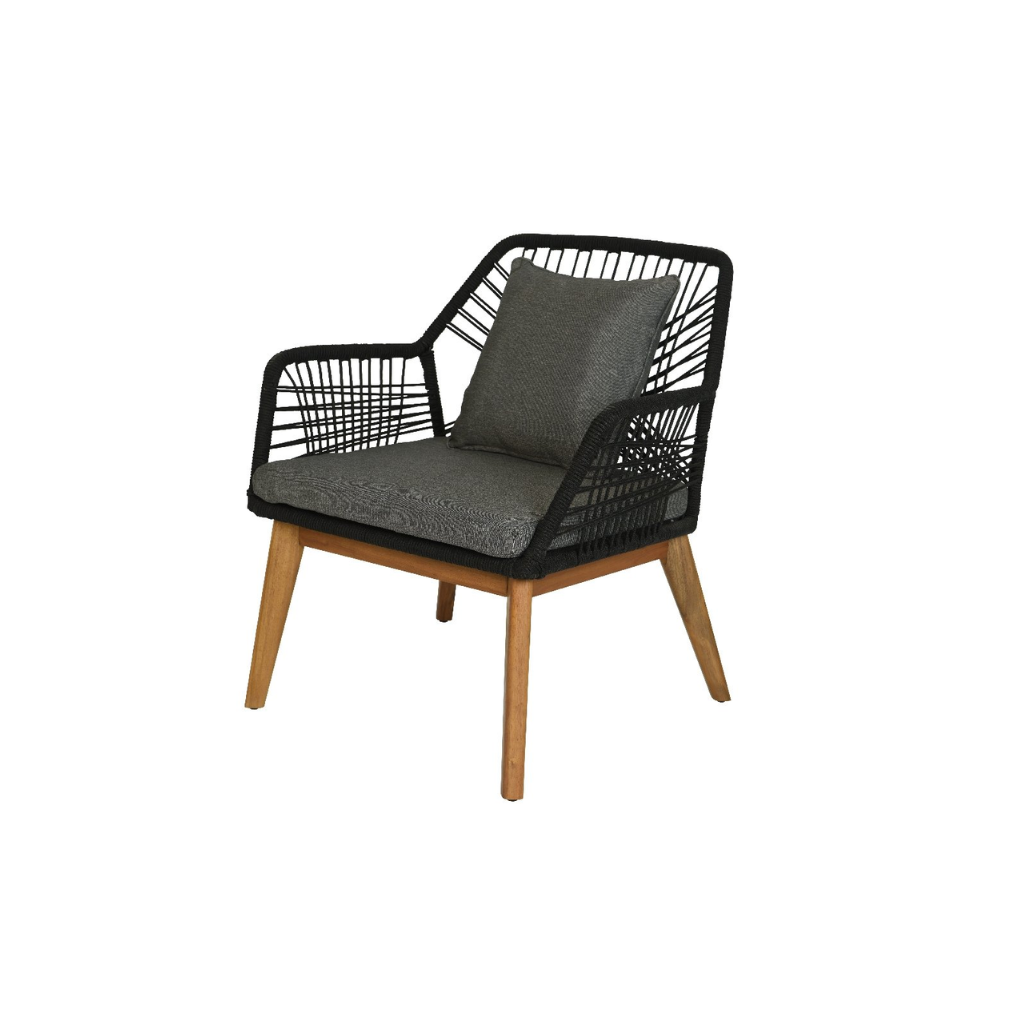 Outdoor Living Loungestoel Seville Zwart 72 x 74 x 80 cm