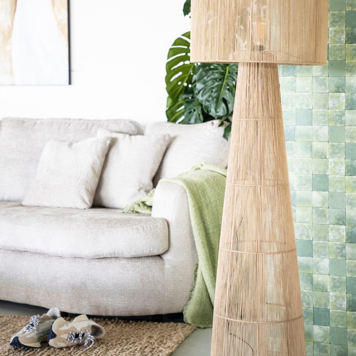 By-Boo Staande Lamp Oshu Naturel 50 x 50 x 146 cm
