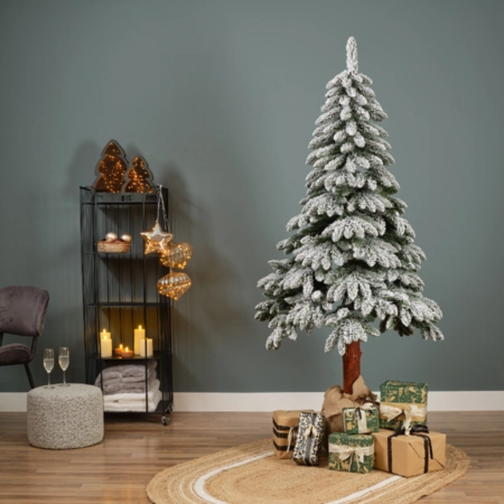 Everlands Kunstkerstboom Tora Fir op Stam Sneeuw 120 x 240 cm