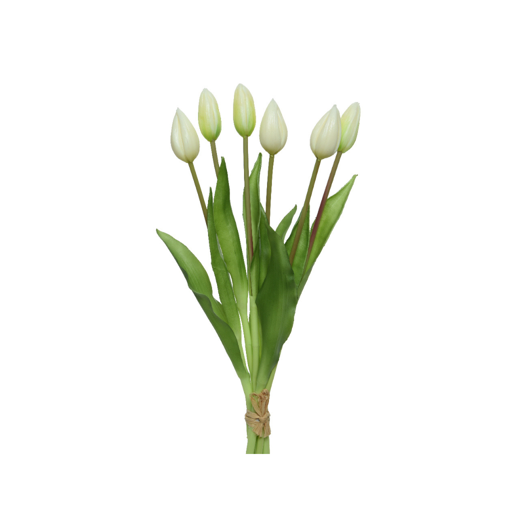 Decoris Tulpen Bos 6 stuks Creme 40 cm