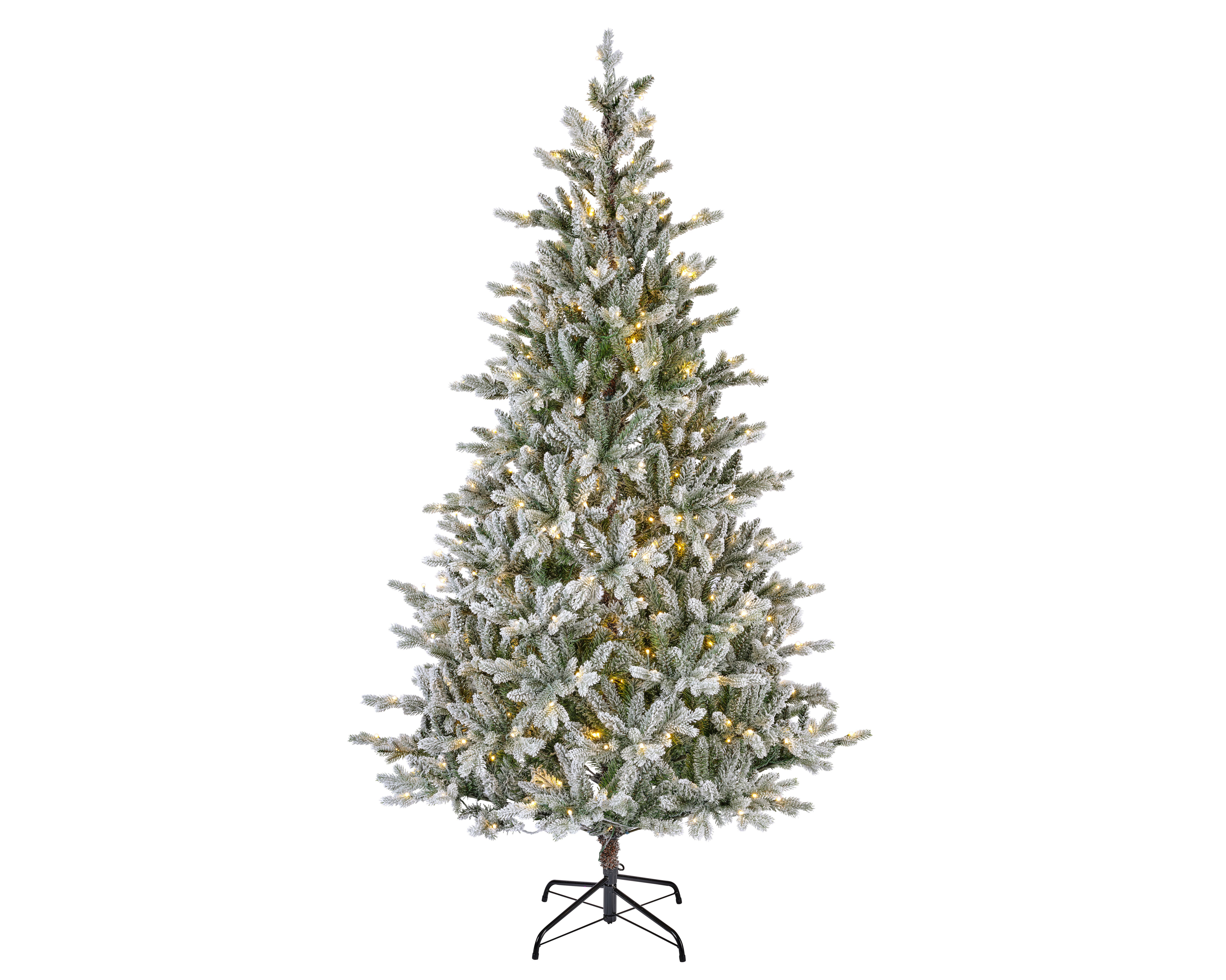 Everlands Kunstkerstboom Allison Wit met Sneeuw en Verlichting 240 x 152 cm