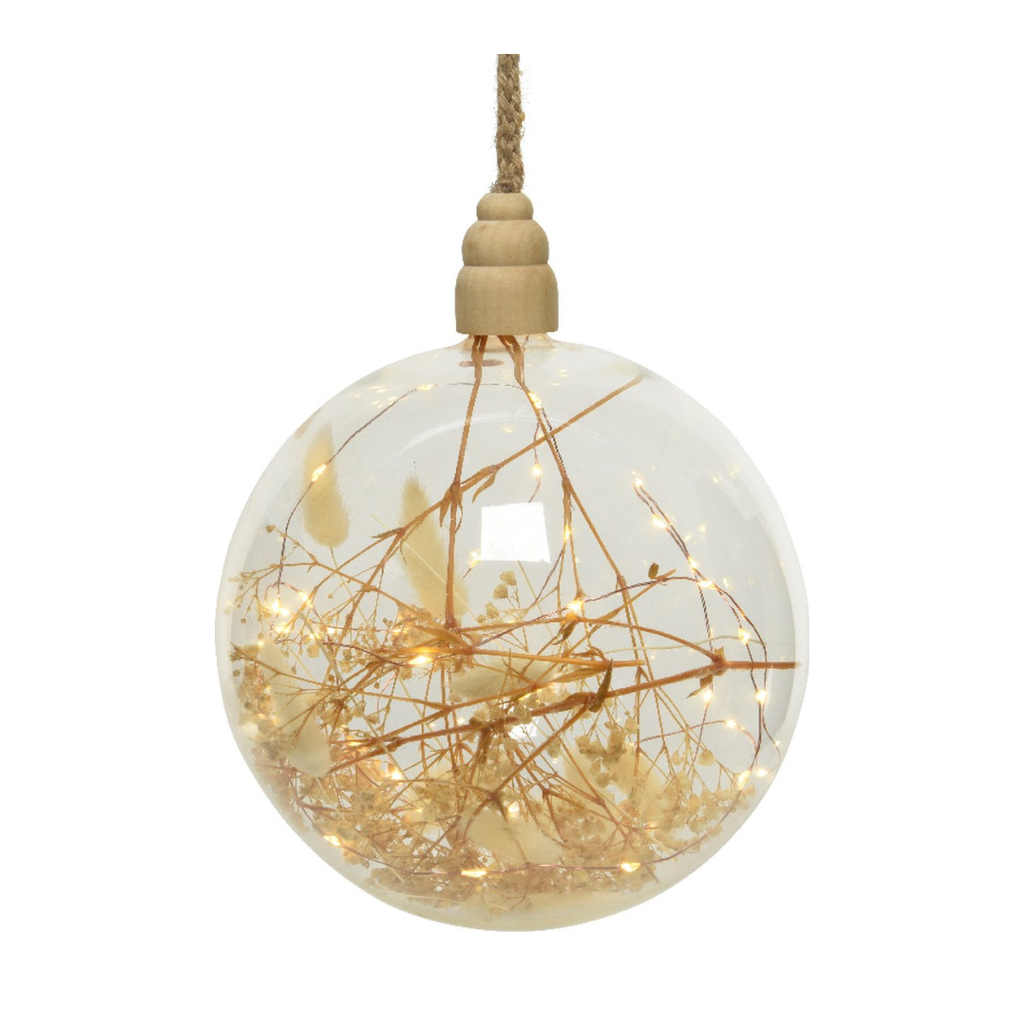 Verlichte Kerstbal Micro LED Glas Transparant ø 20 cm