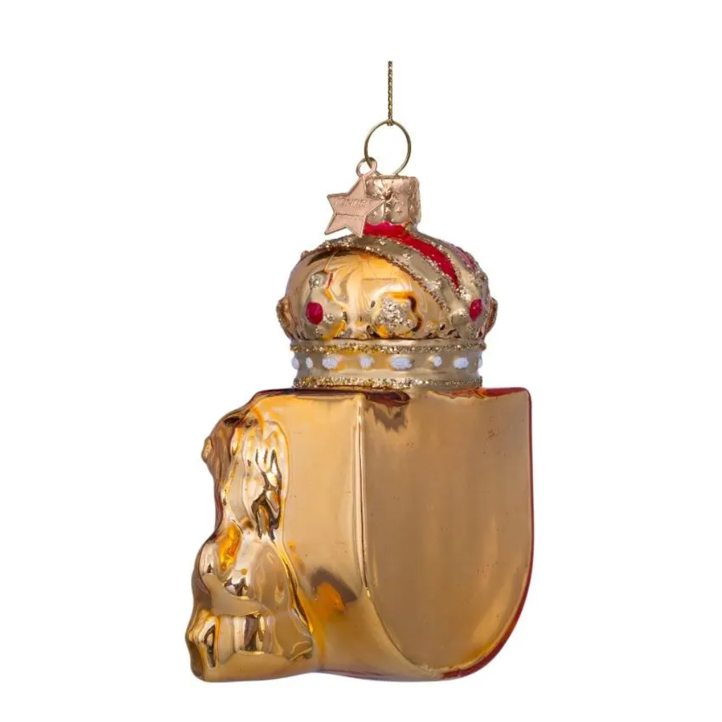 Vondels Kersthanger gouden schild van Amsterdam 9.5 cm